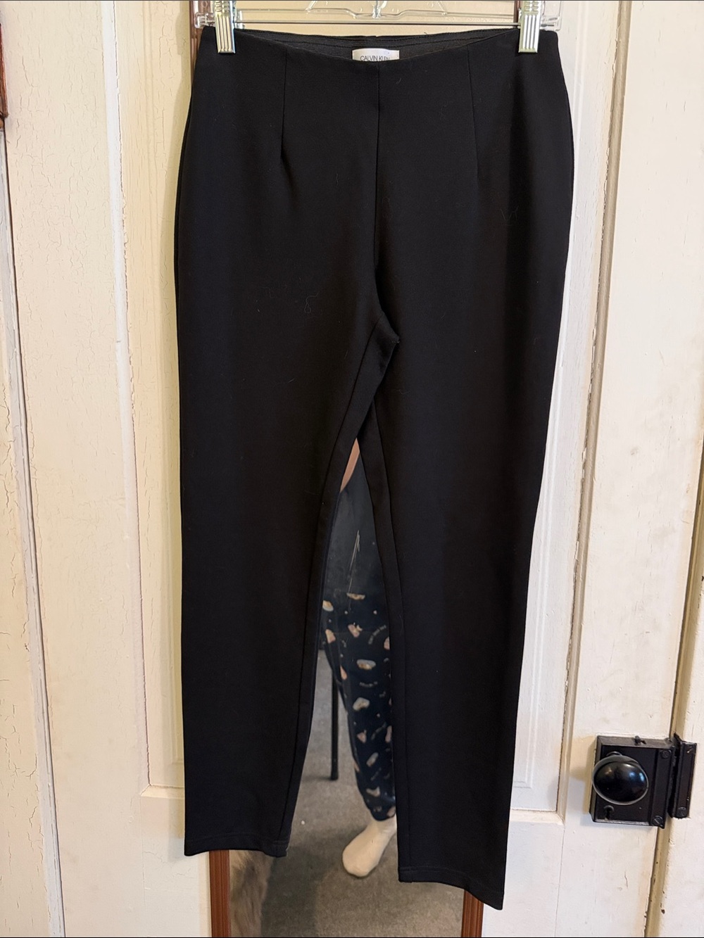 Calvin Klein Black Slim Ponte Ankle Pants